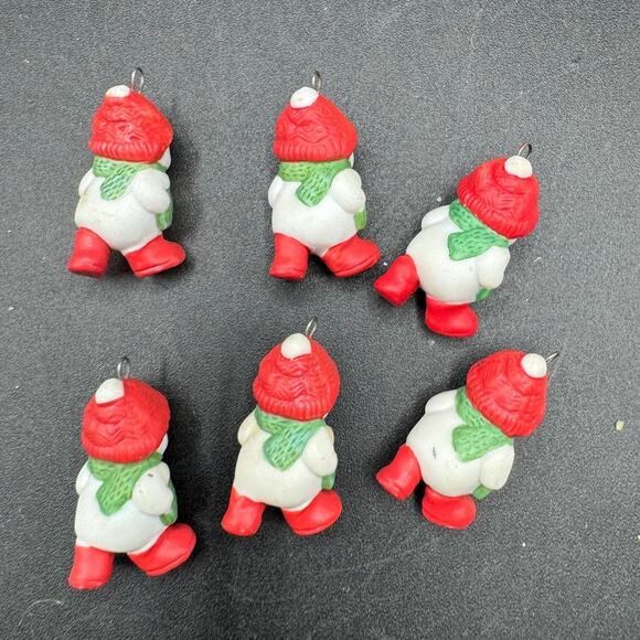 Strollin' Snowman Hallmark Miniature Ornament 1989 Lot Of 6 -No Box -S1M - Picture 3 of 6